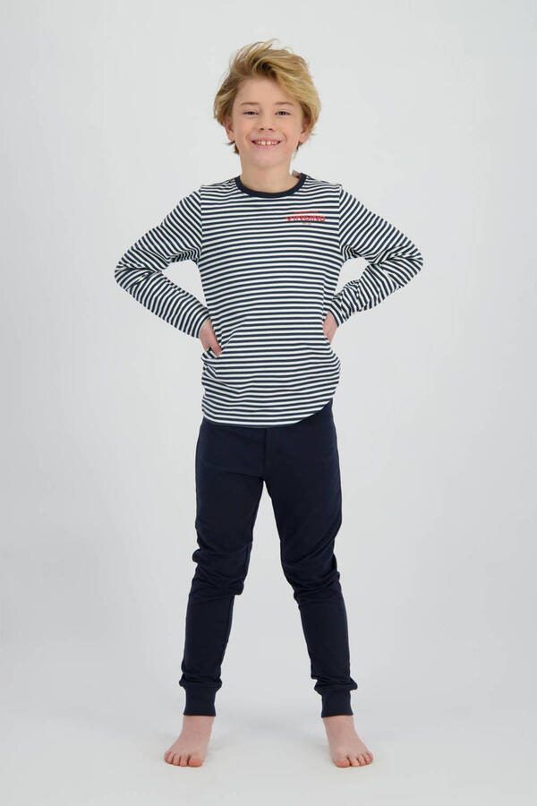 Vingino pyjama donkerblauw wit rood - Foto 3