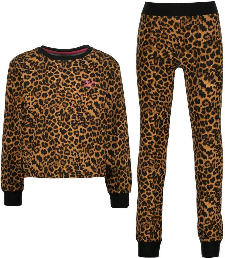 Vingino pyjama met panterprint bruin
