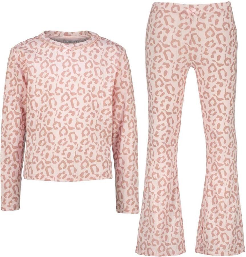 Vingino pyjama met panterprint deep mauve Roze Meisjes Stretchkatoen Ronde hals