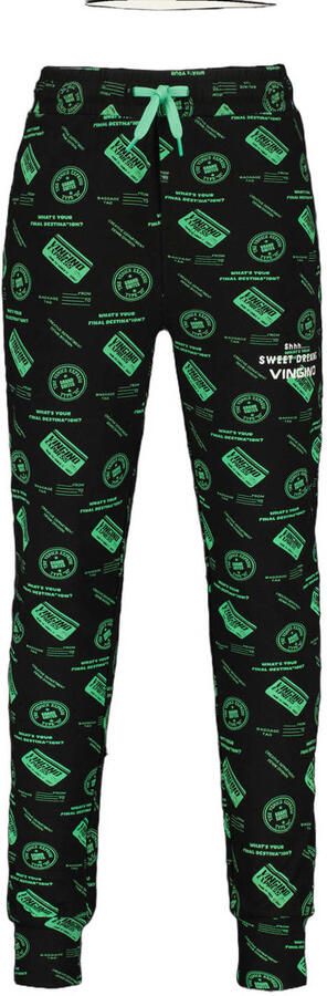 Vingino pyjama met print zwart limegroen - Foto 3