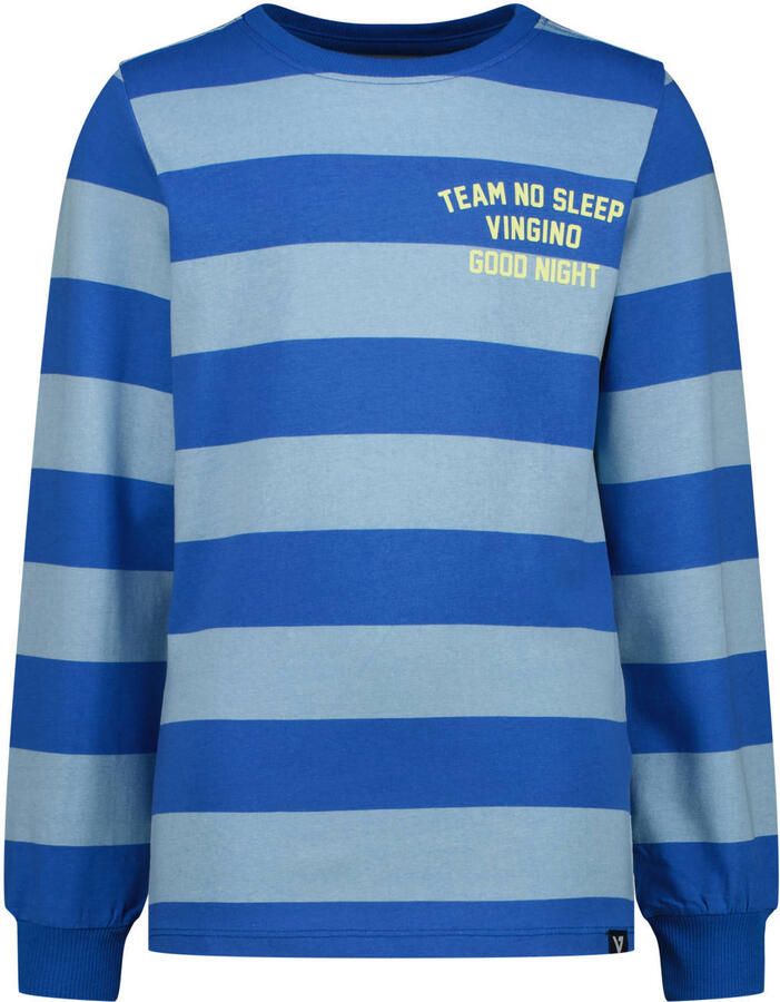 Vingino pyjama met streepprint blauw - Foto 3