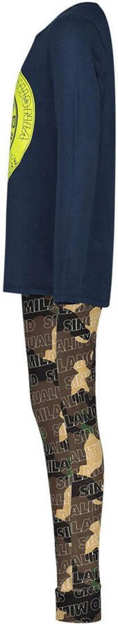 VINGINO pyjama WOLF donkerblauw army Jongens Stretchkatoen Ronde hals All over print 122-128 - Foto 1