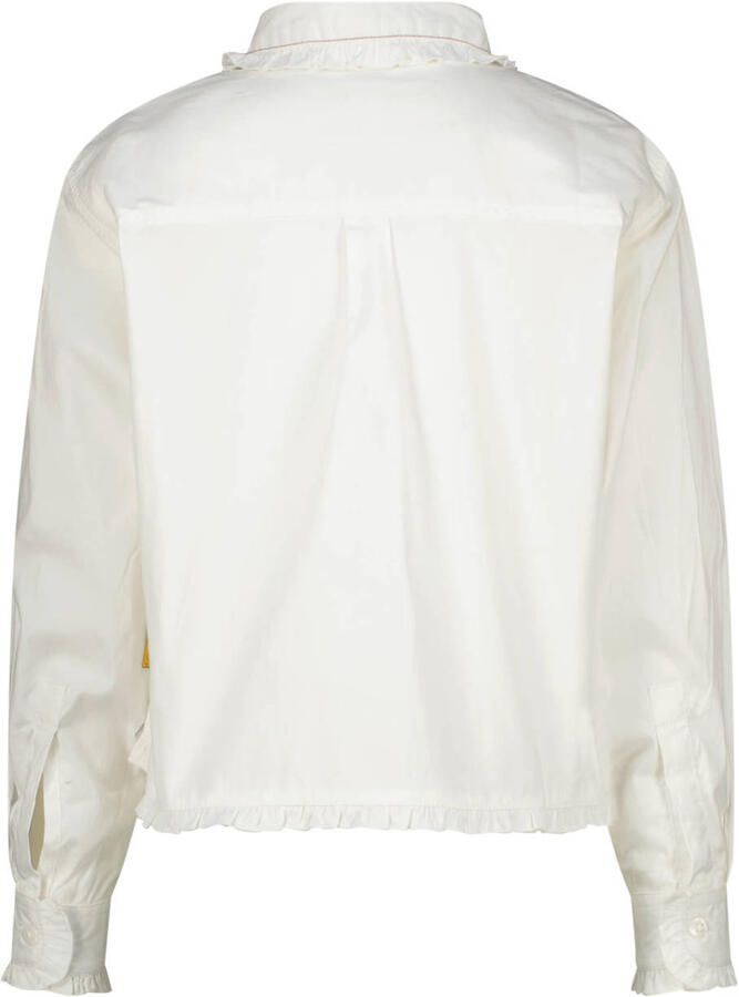 Vingino rechtvallende blouse met ruches wit - Foto 2