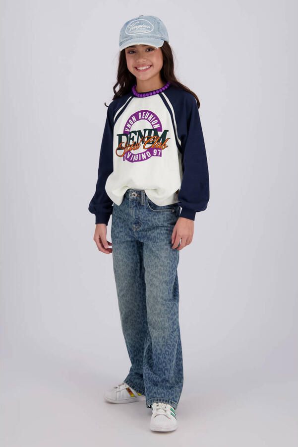 Vingino rechtvallende longsleeve met print donkerblauw - Foto 2