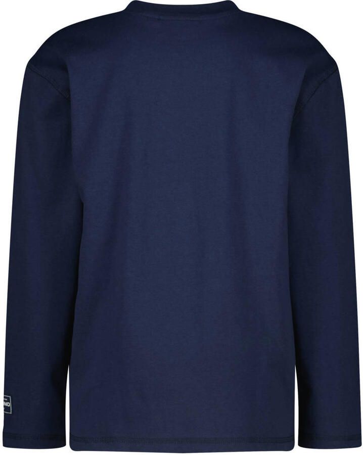 Vingino rechtvallende longsleeve met print donkerblauw