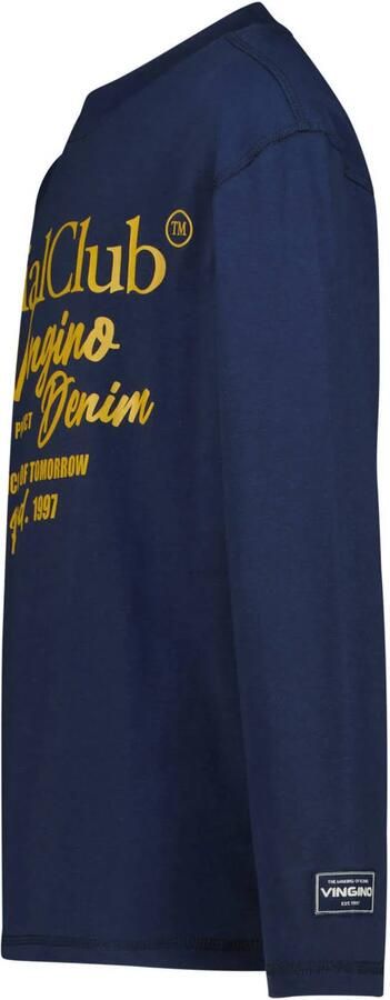 Vingino rechtvallende longsleeve met print donkerblauw - Foto 2