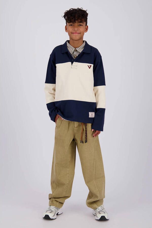Vingino rechtvallende polo donkerblauw offwhite