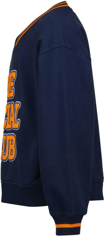 Vingino rechtvallende sweater met print donkerblauw Printopdruk - Foto 3