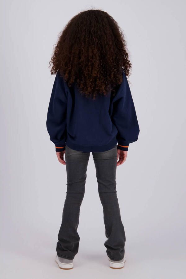 Vingino rechtvallende sweater met print donkerblauw Printopdruk - Foto 2