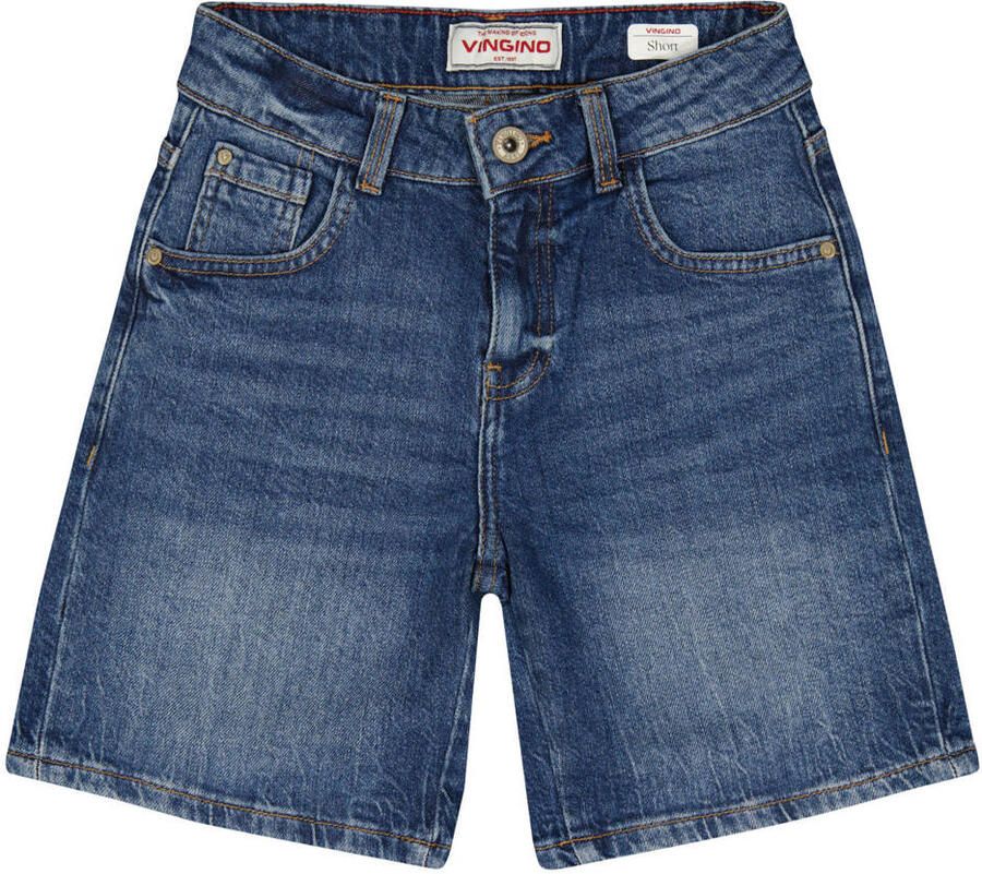 Vingino regular denim short dark blue denim