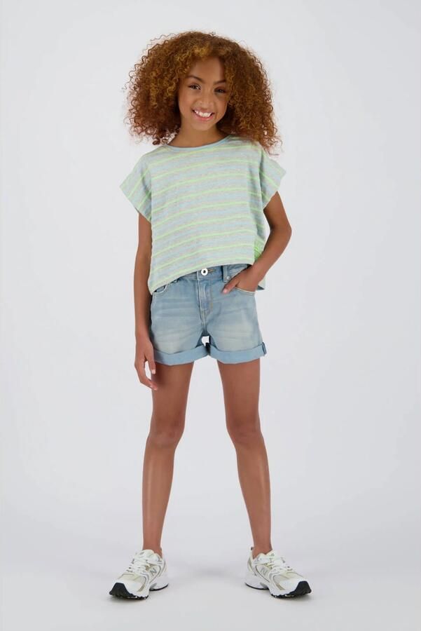 Vingino regular denim short light blue denim