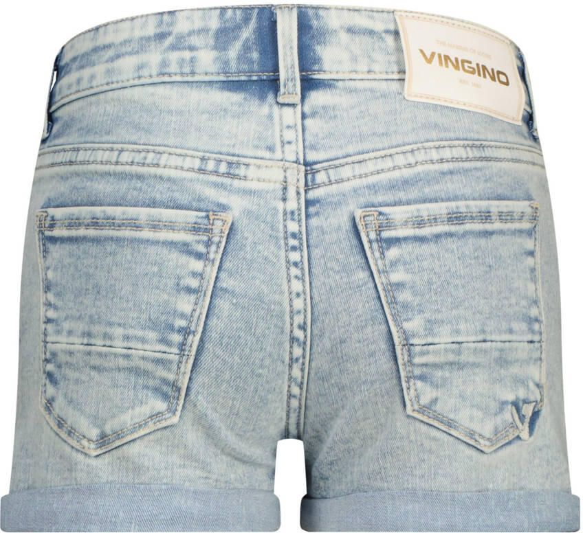 Vingino regular denim short light blue denim