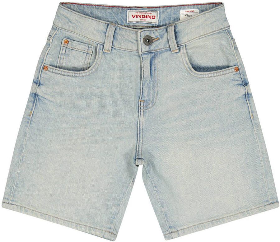 Vingino regular denim short light blue denim