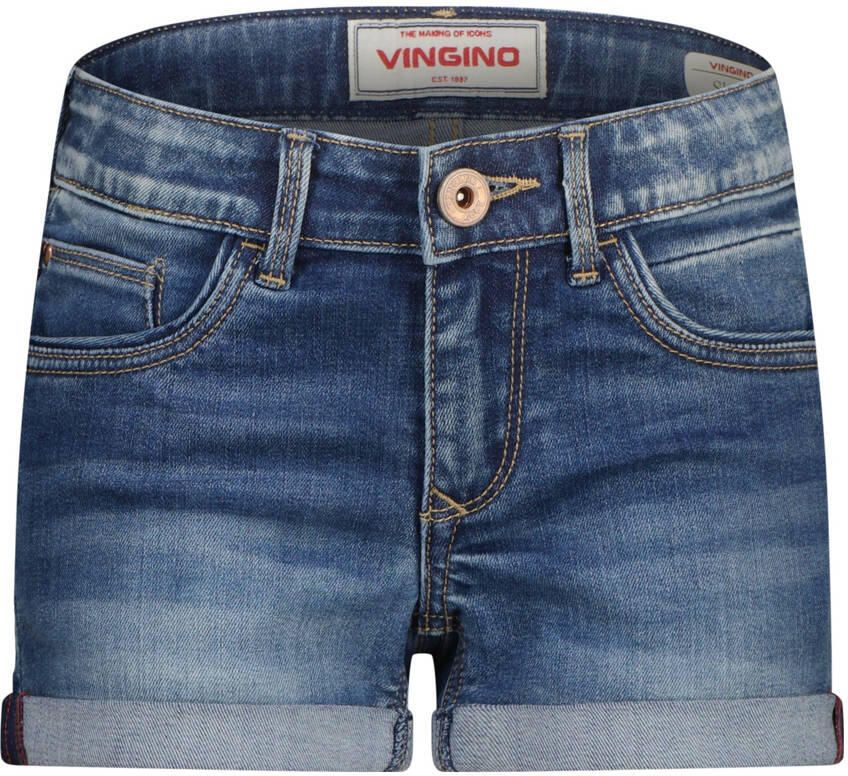 Vingino regular denim short medium blue denim