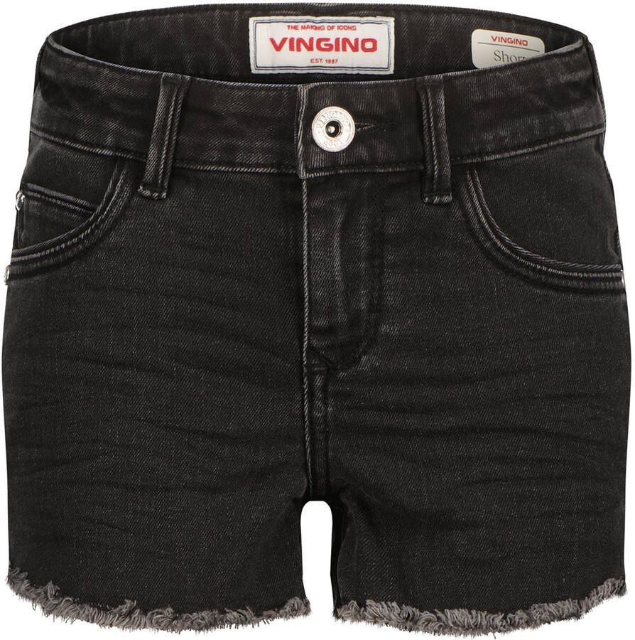 Vingino regular high waist short black denim