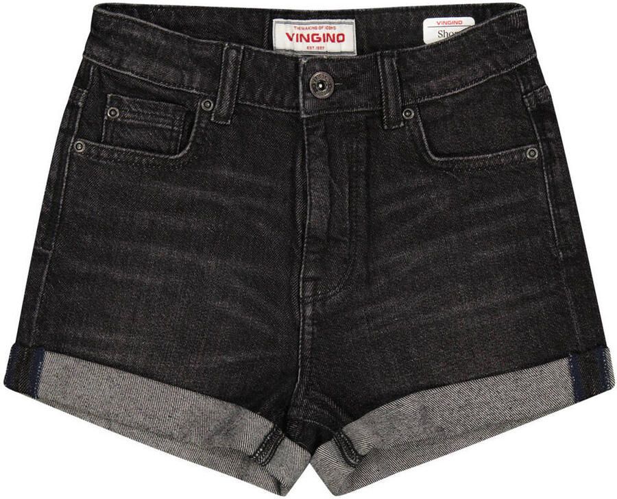 Vingino regular waist short black denim