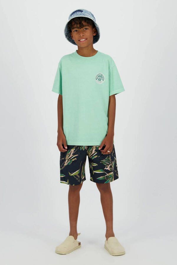 Vingino regular waist sweatshort zwart Korte broek All over print