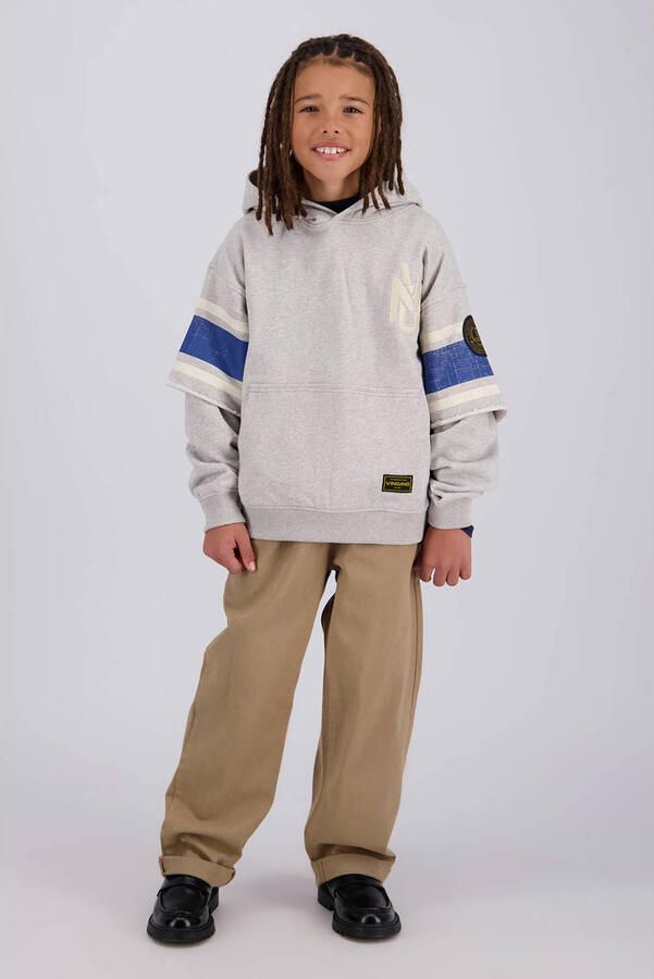 Vingino relaxed fit casual broek zand Beige Jongens Katoen Effen