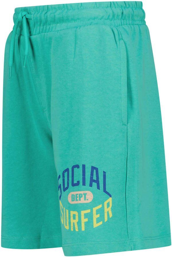 Vingino relaxed sweatshort turquoise Korte broek Blauw Printopdruk