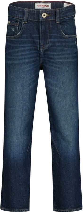 Vingino relaxed waist regular fit jeans dark blue denim Blauw Effen - Foto 2