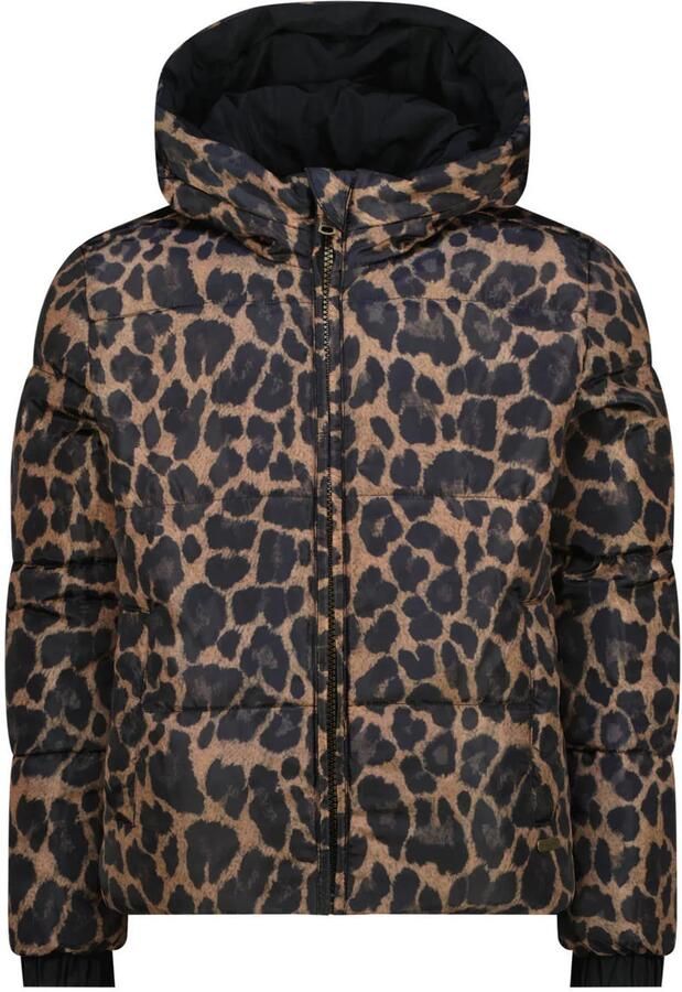 Vingino reversible jas met panterprint bruin zwart - Foto 2