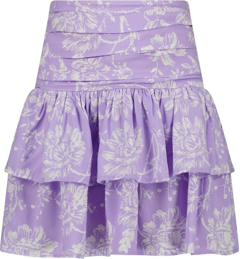 VINGINO rok Quarry met all over print lila wit Paars Meisjes Viscose All over print 128