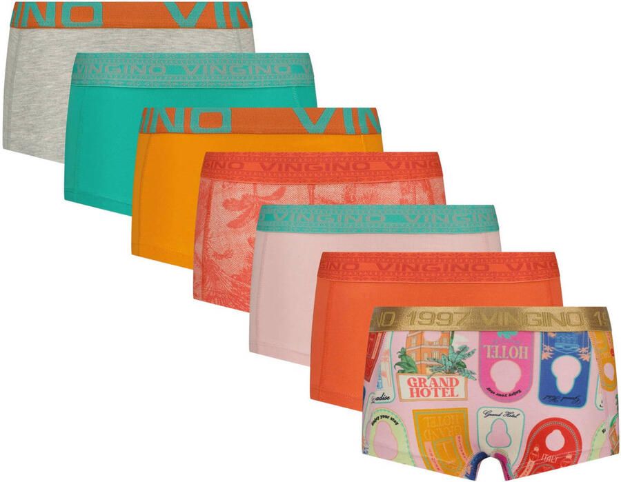 Vingino short oranje multicolor (set van 7)