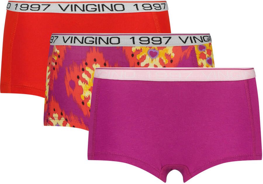 Vingino short roze rood (set van 3)