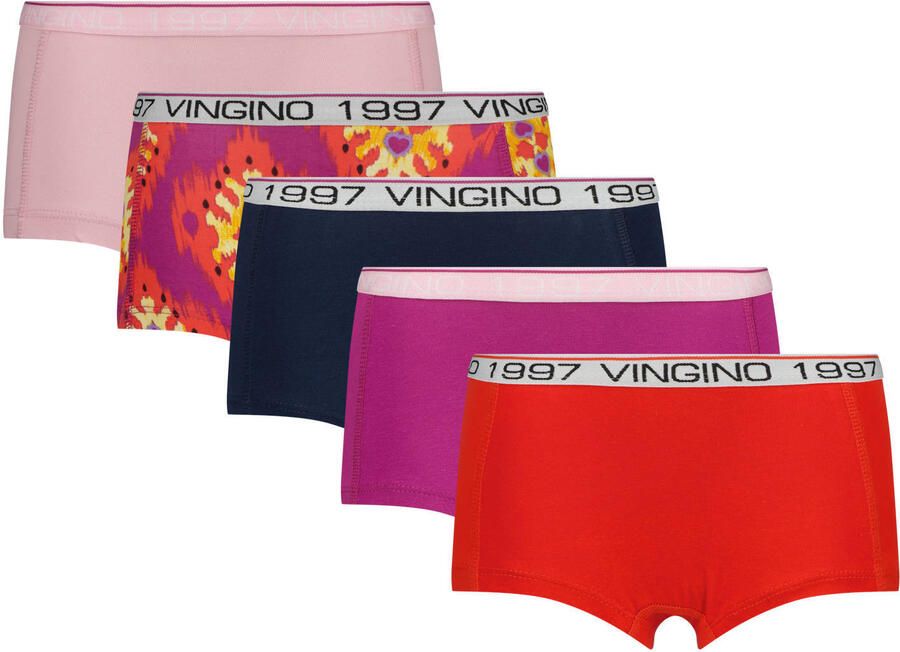 Vingino short roze rood zwart (set van 5)