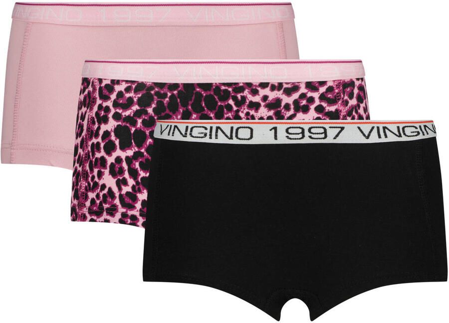 Vingino short roze zwart (set van 3)