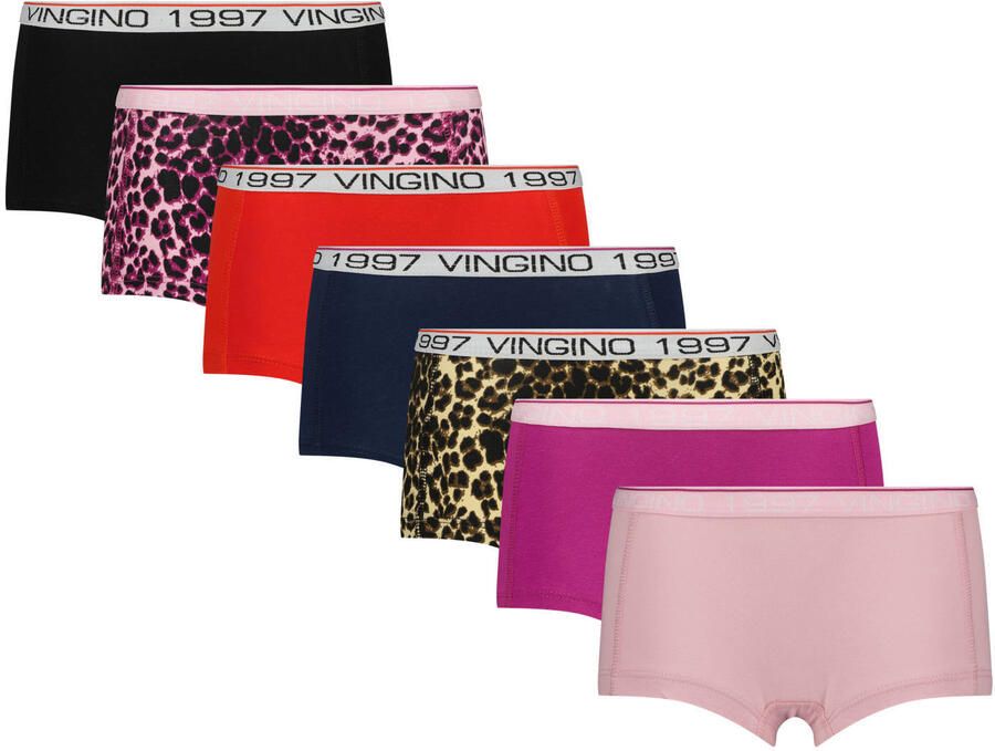 Vingino short roze zwart rood (set van 7)