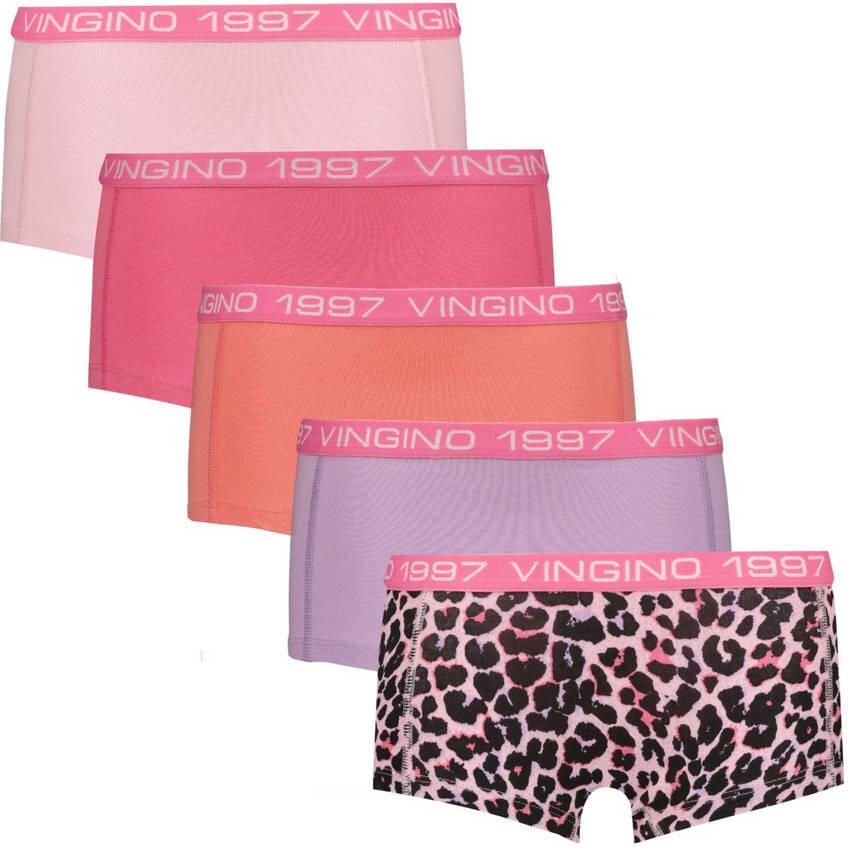 VINGINO Meisjes Nachtkleding Girls Boxer 5 Pack Roze - Foto 5