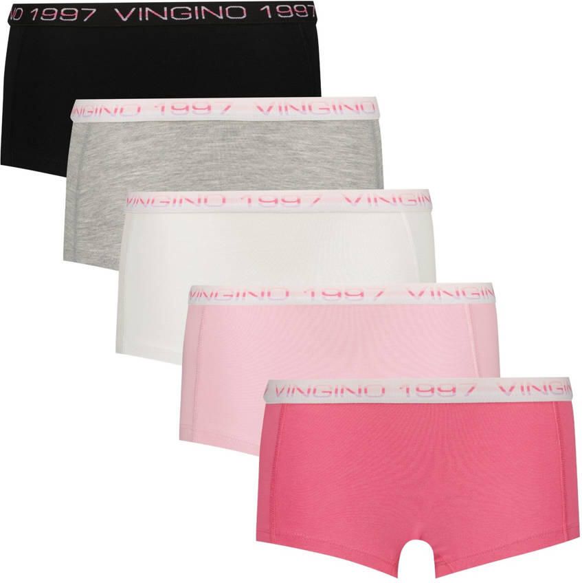 Vingino short set van 5 roze multicolor