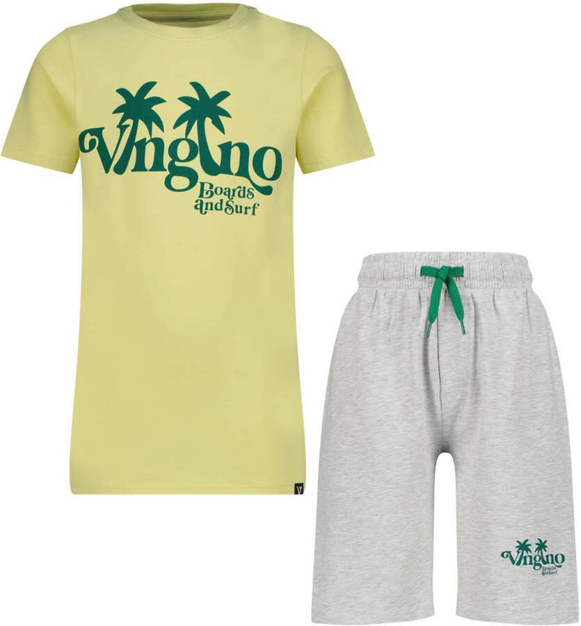 Vingino shortama geel grijs melange