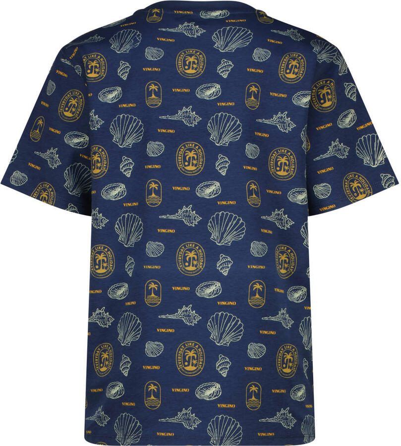 Vingino shortama met all over print donkerblauw - Foto 2