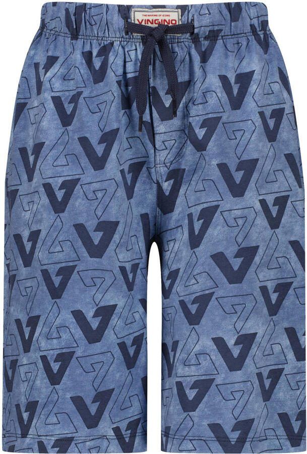 Vingino shortama met all over print donkerblauw blauw - Foto 3