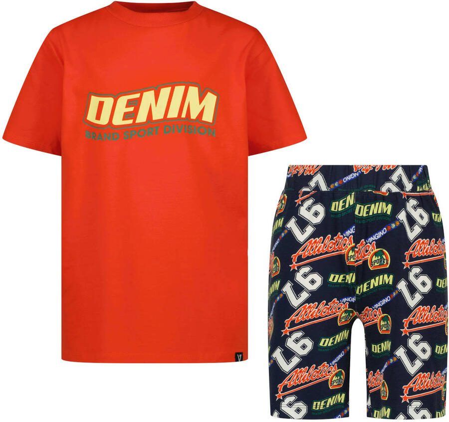 Vingino shortama rood zwart