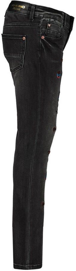 VINGINO skinny jeans Amia black vintage Zwart Meisjes Stretchdenim Effen 158