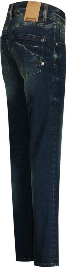 Vingino skinny jeans dark blue denim Blauw Jongens Katoen Effen - Foto 3