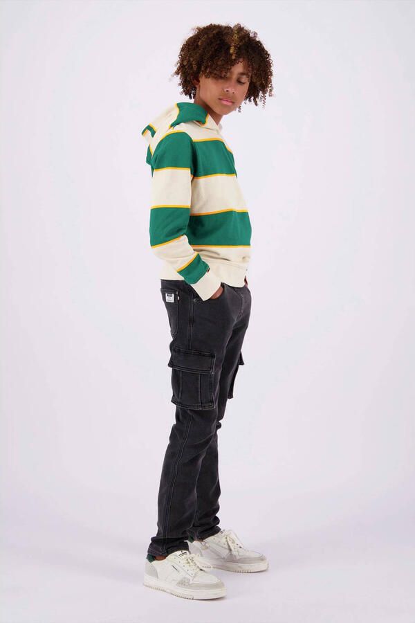 VINGINO slim fit jeans Davino dark grey vintage Grijs Jongens Denim Effen 128 - Foto 2