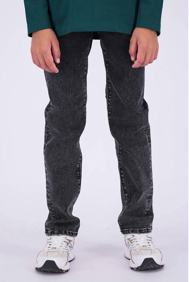 Vingino slim fit jeans zwart Jongens Denim Effen
