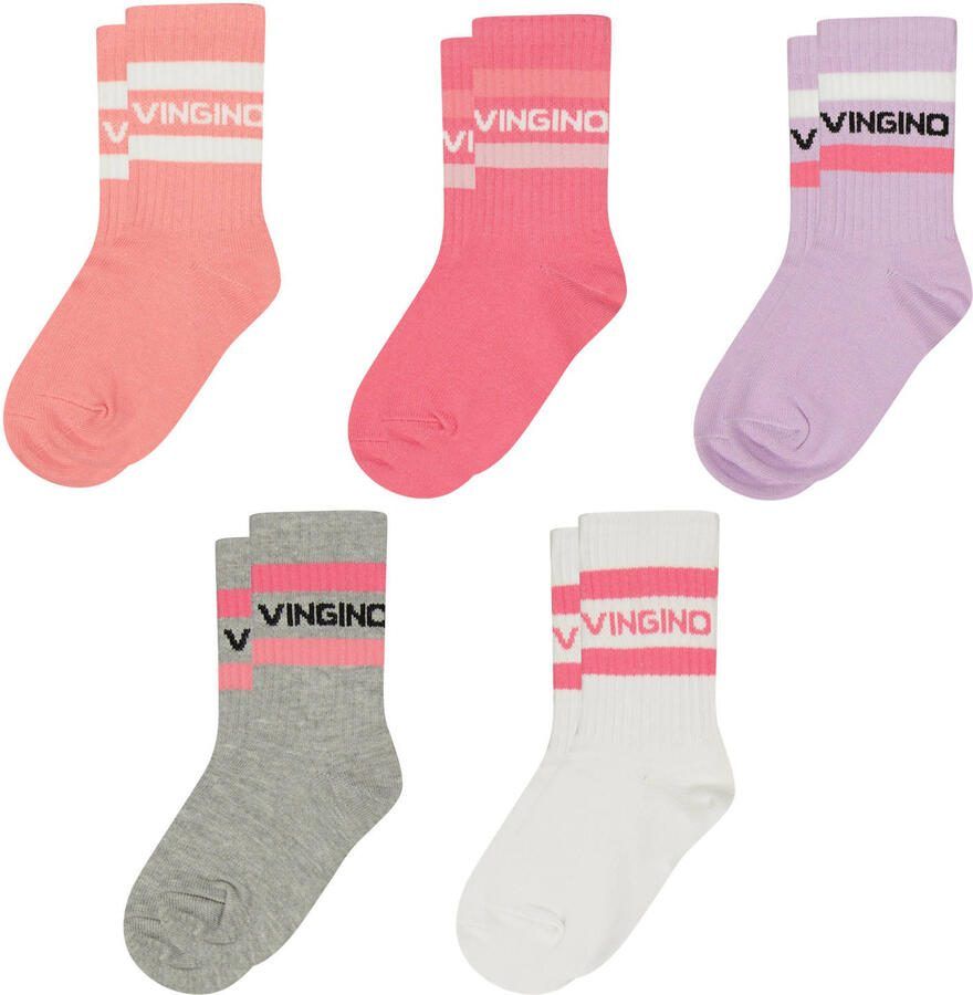 Vingino sokken roze multicolor (set van 5)