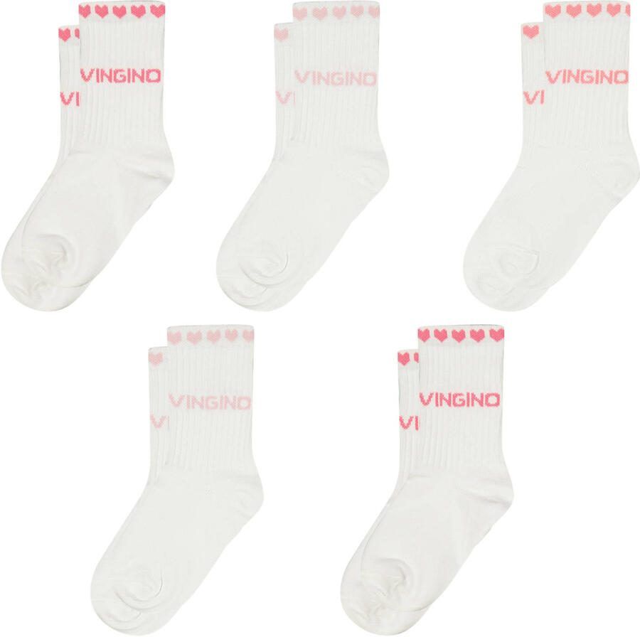 Vingino sokken wit multicolor (set van 5)