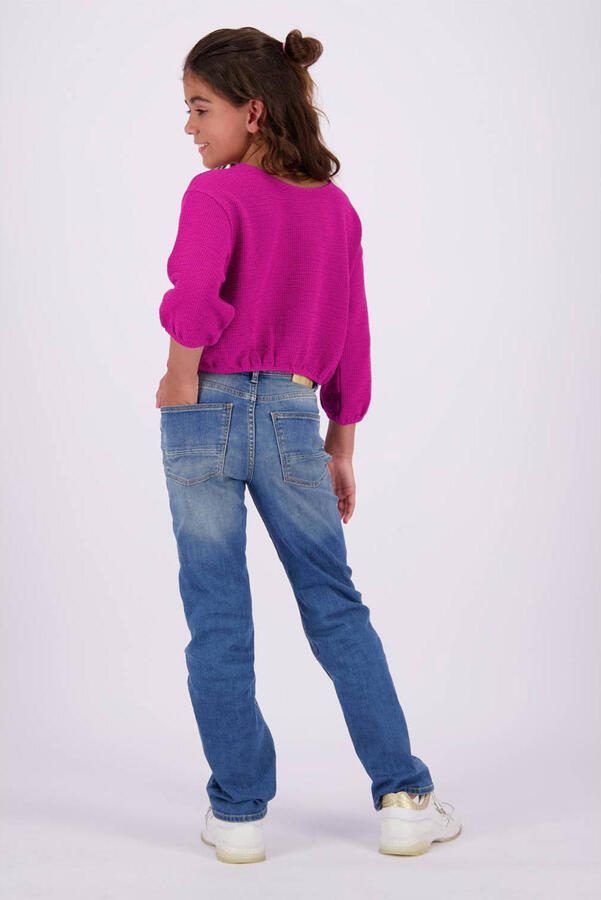 VINGINO straight fit jeans Catie medium blue denim Blauw Meisjes Stretchdenim 134 - Foto 2