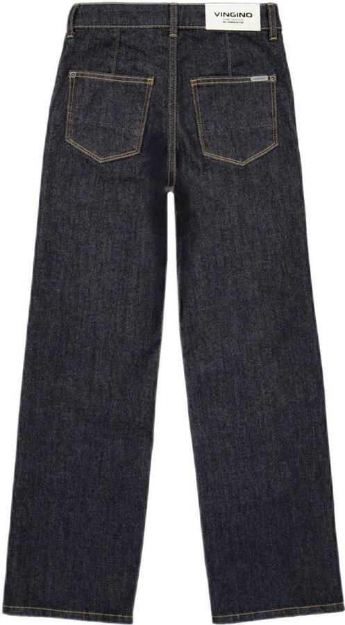 VINGINO straight fit jeans Cato pocket dark blue denim Blauw Meisjes Katoen 122 - Foto 2