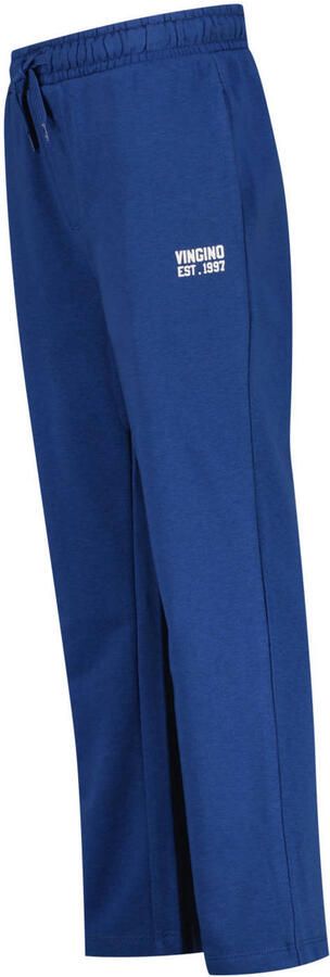 Vingino sweat relaxed fit joggingbroek met tekst blauw