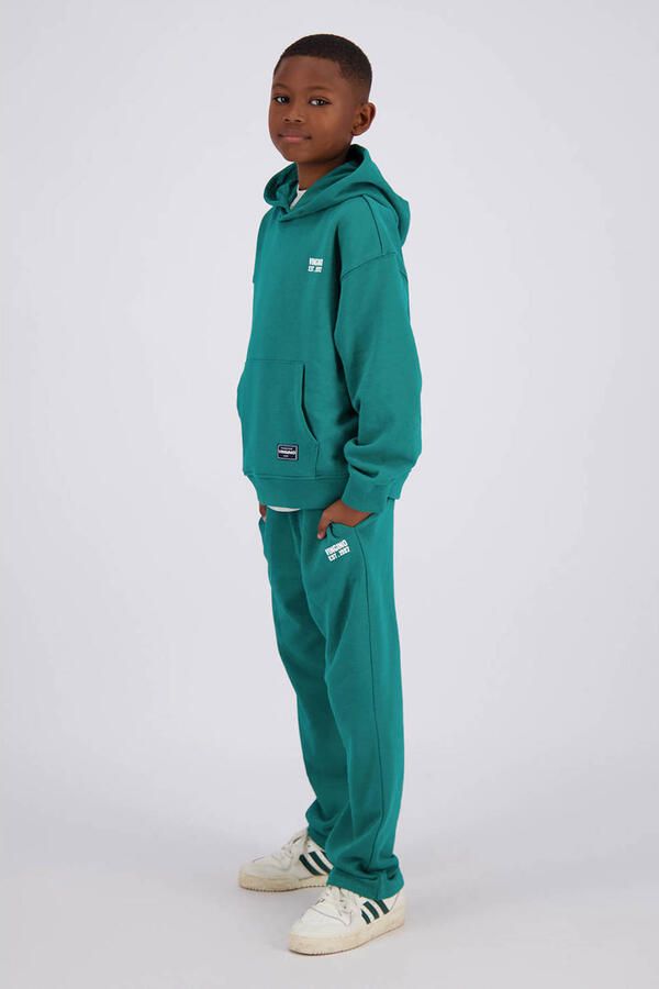 Vingino sweat relaxed fit joggingbroek met tekst donkergroen - Foto 2