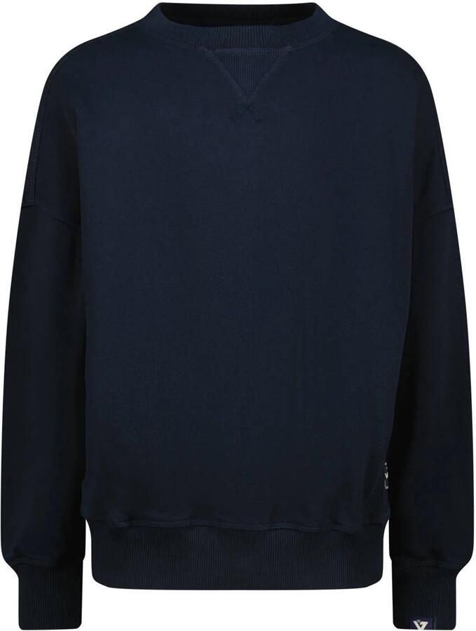 Vingino sweater donkerblauw Effen | Sweater van