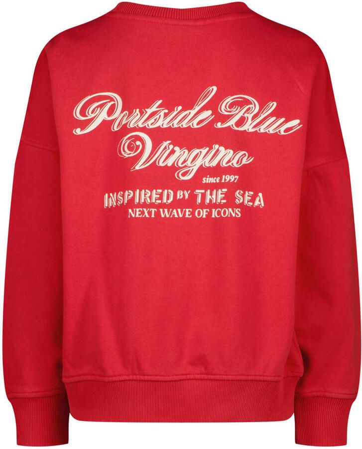 Vingino sweater met backprint rood - Foto 2