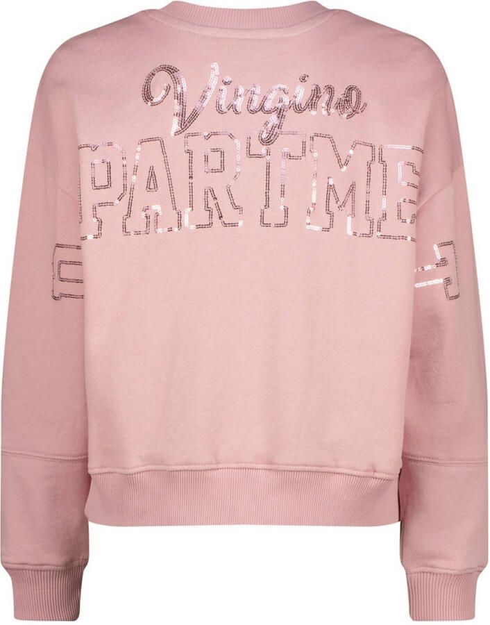 Vingino sweater met backprint roze met pailletten - Foto 2